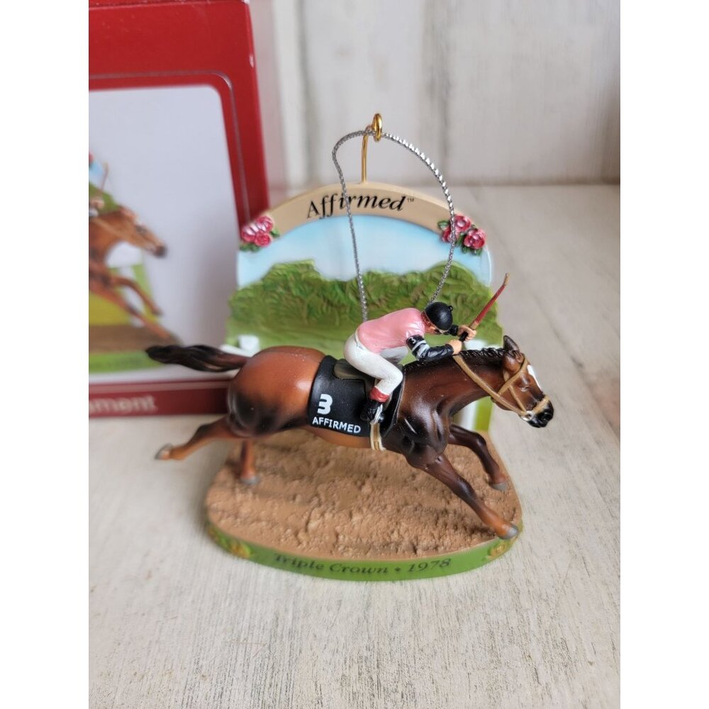 Carlton Cards affirmed Triple Crown 1978 horse ornament‎ Xmas